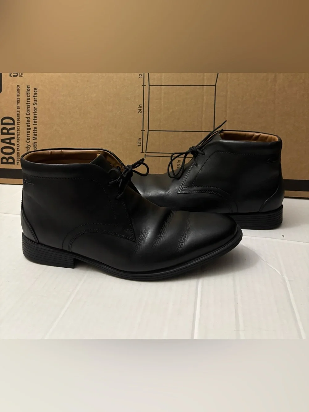 Clarks sleek leather